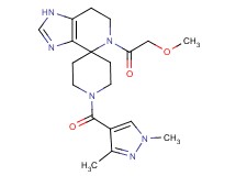 1'-[(1,3-dimethyl-1H-pyrazol-4-yl)carbonyl]-5-(methoxyacetyl)-1,5,6,7-tetrahydrospiro[imidazo[4,5-c]pyridine-4,4'-piperidine]