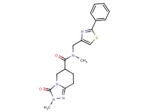 N,2-dimethyl-3-oxo-N-[(2-phenyl-1,3-thiazol-4-yl)methyl]-2,3,5,6,7,8-hexahydro[1,2,4]triazolo[4,3-a]pyridine-6-carboxamide