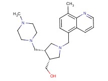{(3R*,4S*)-4-[(4-methylpiperazin-1-yl)methyl]-1-[(8-methylquinolin-5-yl)methyl]pyrrolidin-3-yl}methanol