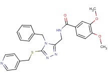 N-({4-benzyl-5-[(4-pyridinylmethyl)thio]-4H-1,2,4-triazol-3-yl}methyl)-3,4-dimethoxybenzamide