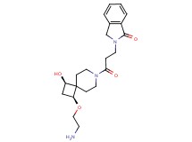 2-{3-[(1S*,3R*)-1-(2-aminoethoxy)-3-hydroxy-7-azaspiro[3.5]non-7-yl]-3-oxopropyl}isoindolin-1-one