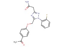 2-[5-[(4-acetylphenoxy)methyl]-1-(2-fluorophenyl)-1H-1,2,4-triazol-3-yl]acetamide