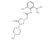 2-[(3S*,4S*)-3-hydroxy-4-(4-methylpiperazin-1-yl)pyrrolidin-1-yl]-N-(2-isopropyl-6-methylphenyl)acetamide