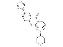 2-{[(1S*,5R*)-3-(tetrahydro-2H-pyran-4-yl)-3,6-diazabicyclo[3.2.2]non-6-yl]carbonyl}-4-(1H-tetrazol-1-yl)phenol