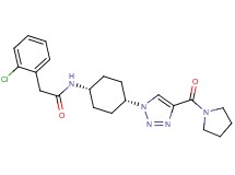 2-(2-chlorophenyl)-N-{cis-4-[4-(1-pyrrolidinylcarbonyl)-1H-1,2,3-triazol-1-yl]cyclohexyl}acetamide