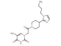 1-{2-[4-(1-butyl-1H-imidazol-2-yl)piperidin-1-yl]-2-oxoethyl}-5-methylpyrimidine-2,4(1H,3H)-dione