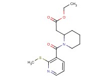 ethyl (1-{[2-(methylthio)-3-pyridinyl]carbonyl}-2-piperidinyl)acetate