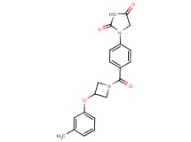 1-(4-{[3-(3-methylphenoxy)-1-azetidinyl]carbonyl}phenyl)-2,4-imidazolidinedione