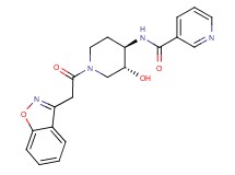 N-[(3R*,4R*)-1-(1,2-benzisoxazol-3-ylacetyl)-3-hydroxypiperidin-4-yl]nicotinamide