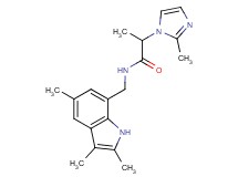 2-(2-methyl-1H-imidazol-1-yl)-N-[(2,3,5-trimethyl-1H-indol-7-yl)methyl]propanamide