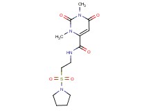 1,3-dimethyl-2,6-dioxo-N-[2-(1-pyrrolidinylsulfonyl)ethyl]-1,2,3,6-tetrahydro-4-pyrimidinecarboxamide