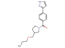 3-(4-{[3-(propoxymethyl)-1-pyrrolidinyl]carbonyl}phenyl)-1H-pyrazole