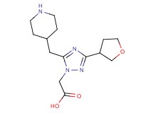 [5-(piperidin-4-ylmethyl)-3-(tetrahydrofuran-3-yl)-1H-1,2,4-triazol-1-yl]acetic acid