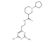 1-cyclopentyl-N-[2-(6-hydroxy-2-methyl-4-pyrimidinyl)ethyl]-3-piperidinecarboxamide