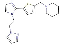 1-[(5-{1-[2-(1H-pyrazol-1-yl)ethyl]-1H-imidazol-2-yl}-2-thienyl)methyl]piperidine