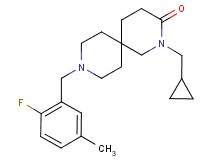 2-(cyclopropylmethyl)-9-(2-fluoro-5-methylbenzyl)-2,9-diazaspiro[5.5]undecan-3-one