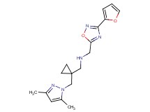 ({1-[(3,5-dimethyl-1H-pyrazol-1-yl)methyl]cyclopropyl}methyl){[3-(2-furyl)-1,2,4-oxadiazol-5-yl]methyl}amine