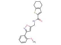 N-{[3-(2-methoxyphenyl)-5-isoxazolyl]methyl}-4,5,6,7-tetrahydro-1-benzothiophene-2-carboxamide