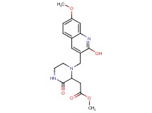 methyl {1-[(2-hydroxy-7-methoxy-3-quinolinyl)methyl]-3-oxo-2-piperazinyl}acetate