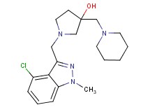 1-[(4-chloro-1-methyl-1H-indazol-3-yl)methyl]-3-(piperidin-1-ylmethyl)pyrrolidin-3-ol