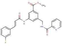 methyl 3-{[(2E)-3-(3-fluorophenyl)-2-propenoyl]amino}-5-{[(2-pyridinylcarbonyl)amino]methyl}benzoate