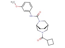 (1S*,5R*)-3-(cyclobutylcarbonyl)-N-(3-methoxyphenyl)-3,6-diazabicyclo[3.2.2]nonane-6-carboxamide