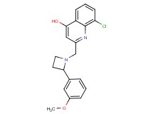 8-chloro-2-{[2-(3-methoxyphenyl)azetidin-1-yl]methyl}quinolin-4-ol
