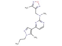 N-methyl-N-[(4-methyl-1,2,5-oxadiazol-3-yl)methyl]-4-(5-methyl-1-propyl-1H-pyrazol-4-yl)-2-pyrimidinamine