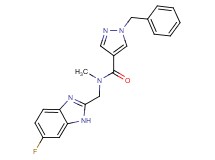 1-benzyl-N-[(6-fluoro-1H-benzimidazol-2-yl)methyl]-N-methyl-1H-pyrazole-4-carboxamide