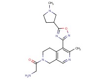 {2-[6-methyl-5-[5-(1-methyl-3-pyrrolidinyl)-1,2,4-oxadiazol-3-yl]-3,4-dihydro-2,7-naphthyridin-2(1H)-yl]-2-oxoethyl}amine bis(trifluoroacetate)