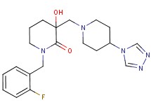 1-(2-fluorobenzyl)-3-hydroxy-3-{[4-(4H-1,2,4-triazol-4-yl)piperidin-1-yl]methyl}piperidin-2-one