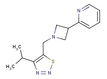 2-{1-[(4-isopropyl-1,2,3-thiadiazol-5-yl)methyl]-3-azetidinyl}pyridine