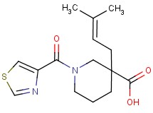 3-(3-methyl-2-buten-1-yl)-1-(1,3-thiazol-4-ylcarbonyl)-3-piperidinecarboxylic acid