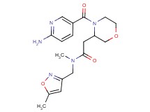 2-{4-[(6-amino-3-pyridinyl)carbonyl]-3-morpholinyl}-N-methyl-N-[(5-methyl-3-isoxazolyl)methyl]acetamide