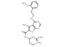 N-(2,2-dimethyltetrahydro-2H-pyran-4-yl)-4-{[2-(2-methoxyphenyl)ethyl]amino}-5-methylthieno[2,3-d]pyrimidine-6-carboxamide