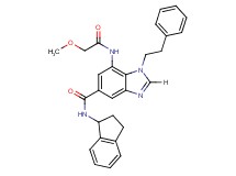 N-(2,3-dihydro-1H-inden-1-yl)-7-[(methoxyacetyl)amino]-1-(2-phenylethyl)-1H-benzimidazole-5-carboxamide