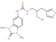 N-(1,3-dimethyl-2-oxo-2,3-dihydro-1H-benzimidazol-5-yl)-N'-[3-hydroxy-2-(3-thienylmethyl)propyl]urea