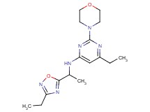 6-ethyl-N-[1-(3-ethyl-1,2,4-oxadiazol-5-yl)ethyl]-2-morpholin-4-ylpyrimidin-4-amine