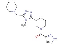 3-[4-methyl-5-(piperidin-1-ylmethyl)-4H-1,2,4-triazol-3-yl]-1-(1H-pyrazol-3-ylcarbonyl)piperidine