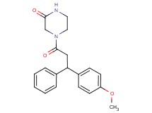 4-[3-(4-methoxyphenyl)-3-phenylpropanoyl]-2-piperazinone