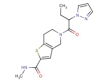 N-methyl-5-[2-(1H-pyrazol-1-yl)butanoyl]-4,5,6,7-tetrahydrothieno[3,2-c]pyridine-2-carboxamide