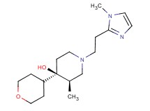 (3R*,4R*)-3-methyl-1-[2-(1-methyl-1H-imidazol-2-yl)ethyl]-4-(tetrahydro-2H-pyran-4-yl)piperidin-4-ol