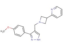 2-(1-{[3-(4-methoxyphenyl)-1H-pyrazol-4-yl]methyl}-3-azetidinyl)pyridine