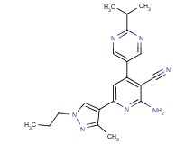2-amino-4-(2-isopropylpyrimidin-5-yl)-6-(3-methyl-1-propyl-1H-pyrazol-4-yl)nicotinonitrile