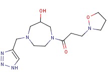 1-(3-isoxazolidin-2-ylpropanoyl)-4-(1H-1,2,3-triazol-4-ylmethyl)-1,4-diazepan-6-ol