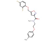 5-[(2,4-difluorophenoxy)methyl]-N-methyl-N-[2-(4-methylphenoxy)ethyl]-3-isoxazolecarboxamide