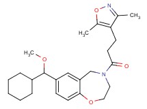 7-[cyclohexyl(methoxy)methyl]-4-[3-(3,5-dimethyl-4-isoxazolyl)propanoyl]-2,3,4,5-tetrahydro-1,4-benzoxazepine