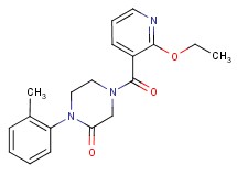 4-[(2-ethoxy-3-pyridinyl)carbonyl]-1-(2-methylphenyl)-2-piperazinone