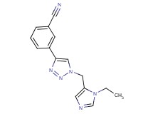 3-{1-[(1-ethyl-1H-imidazol-5-yl)methyl]-1H-1,2,3-triazol-4-yl}benzonitrile