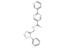 N-[(1-phenyl-1H-tetrazol-5-yl)methyl]-2-(3-pyridinyl)-5-pyrimidinecarboxamide